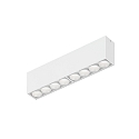 Plafoniera LINOO SURFACE 8.0 8-Lampadine, angolare IP20, bianco opaco, bianco lucido dimmerabile