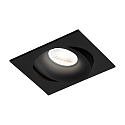 Plafonnier encastr RON  1 flamme GU10 IP20, noir  gradable