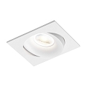 Plafonnier encastr RON  1 flamme GU10 IP20, blanche gradable