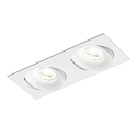Plafonnier encastr RON  2 flammes GU10 IP20, blanche gradable