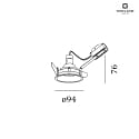 Wever & Ducré Faretto da incasso DEEP ADJUST 1.0 - MR16 con molle a balestra, rotazione cardanica GU5.3 IP20, opaco, nero jet dimmerabile