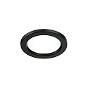 Plafonnier encastr� LUNA IP44 1.0 ROUND rond, avec ressorts � lames, avec diffuseur IP44 / IP20, mat, noir profond gradable