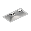 Projecteur encastr PLANO 2.0 - LED  2 flammes, pivotant  la cardan, avec ressorts  pince IP20, aluminium blanc gradable