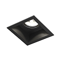 Faretto da incasso PLANO IP44 1.0 - LED 1-Lampadina, rigido, con molle a scatto IP44 / IP20, opaco, nero jet dimmerabile