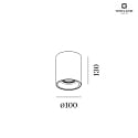 Wever & Ducré LED Deckenleuchte SOLID 1.0, 10W 3000K, CRi >90, dreh-/schwenkbar, dimmbar, bronze-schwarz