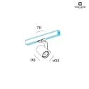 LED 3-Phasen-Strahler SQUBE ON TRACK 2.0, 12W 2700K, inkl. Adapter, schwarz