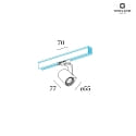Wever & Ducré 3-Phasen-Strahler SQUBE ON TRACK 1.0 PAR16, GU10 max. 12W, inkl. Adapter, kardanisch, mattweiß