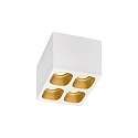 LED Deckenleuchte PIRRO 4.1, 4 Spots quadratisch, 4x 4.5W 2700K, CRi >90, dimmbar, wei-gold