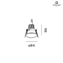 Wever & Ducré Downlight DEEPER 1.0 IP20, bianco dimmerabile
