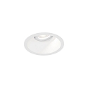Plafonnier encastr DEEP ADJUST PETIT 1.0 pivotant  la cardan, avec ressorts  pince IP20, mat, blanc trafic gradable
