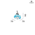 LED Einbaustrahler SNEAK TRIMLESS 1.0, 350/500mA, 7/10W 1800-2850K, CRi >95, schwarz