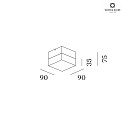 Wever & Ducré Plafoniera MIRBI SURFACE 2.0 angolare IP44, nero opaco dimmerabile