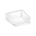 Luminaire de plafond MIRBI IP44 2.0 angulaire, avec ressorts  lames, montage semi-enfoui IP44 / IP20, blanc trafic gradable