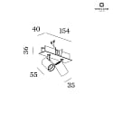Wever & Ducré Downlight CENO 2.0 à 2 flammes, pivotant, rotatif IP20, blanche gradable