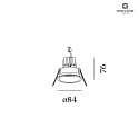 Wever & Ducré Downlight DEEP 1.0 standard IP20, nero dimmerabile