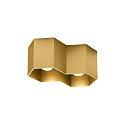 LED Deckenleuchte HEXO CEILING SURFACE 2.0, IP20, 2-flammig, 16W 2700K, CRi >90, dimmbar, gold