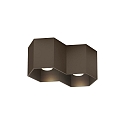 ceiling luminaire HEXO CEILING SURF 2.0 2 flames, Dim-To-Warm IP20, bronze dimmable