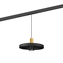 LED Schienen-Pendelleuchte ODREY ON STREX 1.2, 48V, 9,3W, IP20, 3000K, 430lm, gold/schwarz
