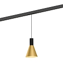 LED Schienen-Pendelleuchte ODREY ON STREX 1.4, 48V, 9,3W, IP20, 3000K, 445lm, schwarz/gold