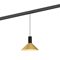 LED Schienen-Pendelleuchte ODREY ON STREX 1.6, 48V, 9,3W, IP20, 2700K, 470lm, schwarz/gold