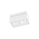 LED Ceiling luminaire SIRRO 2.0, 2x 10W 1800-2850K, CRi >95, dimmable, rotatable and swivelling, white