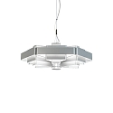 Pendant luminaire J.J.W. 04, shade  56cm / height 20cm, 6x E27, aluminum, silver