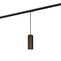 Pendant luminaire HEXO 2.0 PAR16 for 1-phase tracks, GU10 max. 12W, bronze