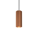 LED Pendant luminaire HEXO MULTI 2.0, 6W 2700K, CRi >90, without canopy, copper