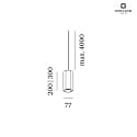 Wever & Ducré Luminaire à suspension HEXO MULTI 2.0 sans rosette IP20, bronze gradable