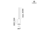 Wever & Ducré LED Pendelleuchte RAY MULTI 3.0, 6W 2700K, CRi >90, dimmbar, weiß