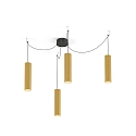 Pendelleuchte RAY 3.0 - PAR16, 30cm / 400cm, zylindrisch, GU10 max. 12W, ohne Baldachin (offenes Kabel), gold