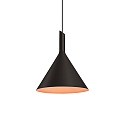 Luminaire à suspension SHIEK 3.0 sans rosette, avec câble ouvert E27 IP20, noir mat, cuivre brossé gradable