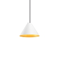 Luminaire à suspension SHIEK 1.0 sans rosette, Dim-To-Warm, avec câble ouvert IP20, or mat, blanc mat gradable