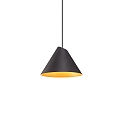 Luci a sospesione SHIEK 1.0 senza rosetta, Dim-To-Warm, con cavo aperto IP20, oro opaco, nero opaco dimmerabile