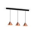 Wever & Ducr LED Design Pendant luminaire SHIEK 1.0,  17cm, 11W 1800-2850K, CRi >90, dimmable, copper
