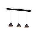 Wever & Ducr LED Design Pendant luminaire SHIEK 1.0,  17cm, 11W 1800-2850K, CRi >90, dimmable, black copper
