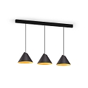 Wever & Ducr LED Design Pendant luminaire SHIEK 2.0,  25.2cm, 11W 1800-2850K, CRi >90, dimmable, black gold