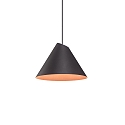 Luminaire à suspension SHIEK 2.0 sans rosette, Dim-To-Warm, avec câble ouvert IP20, noir mat, cuivre brossé gradable