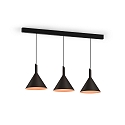 Wever & Ducré Luminaire à suspension SHIEK 3.0 sans rosette, Dim-To-Warm, avec câble ouvert IP20, noir mat, cuivre brossé gradable Wever & Ducré Luminaire à suspension SHIEK 3.0 sans rosette, Dim-To-Warm, avec câble ouvert IP20, noir mat, cuivre brossé gradable