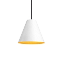 Luminaire à suspension SHIEK 4.0 sans rosette, Dim-To-Warm, avec câble ouvert IP20, or mat, blanc mat gradable