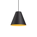 Luci a sospesione SHIEK 4.0 senza rosetta, Dim-To-Warm, con cavo aperto IP20, oro opaco, nero opaco dimmerabile