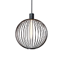 Shade WIRO 4.0 GLOBE,  30cm, lacquered steel, without suspension + lamp, black