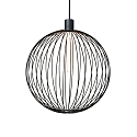 pendant luminaire WIRO 5.0 GLOBE CEILING SUSP E27 IP20, black 