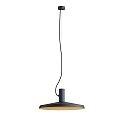 Pendant luminaire ROOMOR 1.0, E27, 250cm, deep black, with shade 4.0, deep black gold