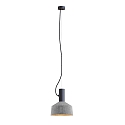 Pendant luminaire ROOMOR 1.0 PAR16, GU10, 600cm, deep black, with shade 2.0, felt grey