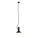 Pendant luminaire ROOMOR 1.0, E27, 600cm, deep black, with shade 1.0, deep black gold