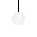 Luci a sospesione DRO SUSPENDED 2.0 -  19.5CM E14 IP20, opale bianco, nero opaco dimmerabile