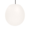 Luci a sospesione DRO SUSPENDED 4.0 -  38.5CM E27 IP20, opale bianco, nero opaco dimmerabile