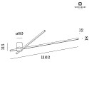 Wever & Ducré ceiling luminaire FIL SPIN 1.0 with jointed arm, indirect IP20, black matt dimmable