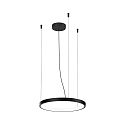 Luci a sospesione KUJO 1.0 1 elemento, forma dell'anello IP20, nero opaco dimmerabile